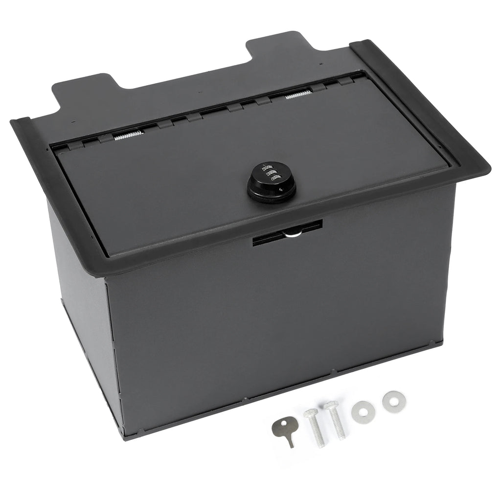 Center Console Storage Safe Box with Lock for Chevy Silverado GMC Sierra 1500 (2019–2023)
