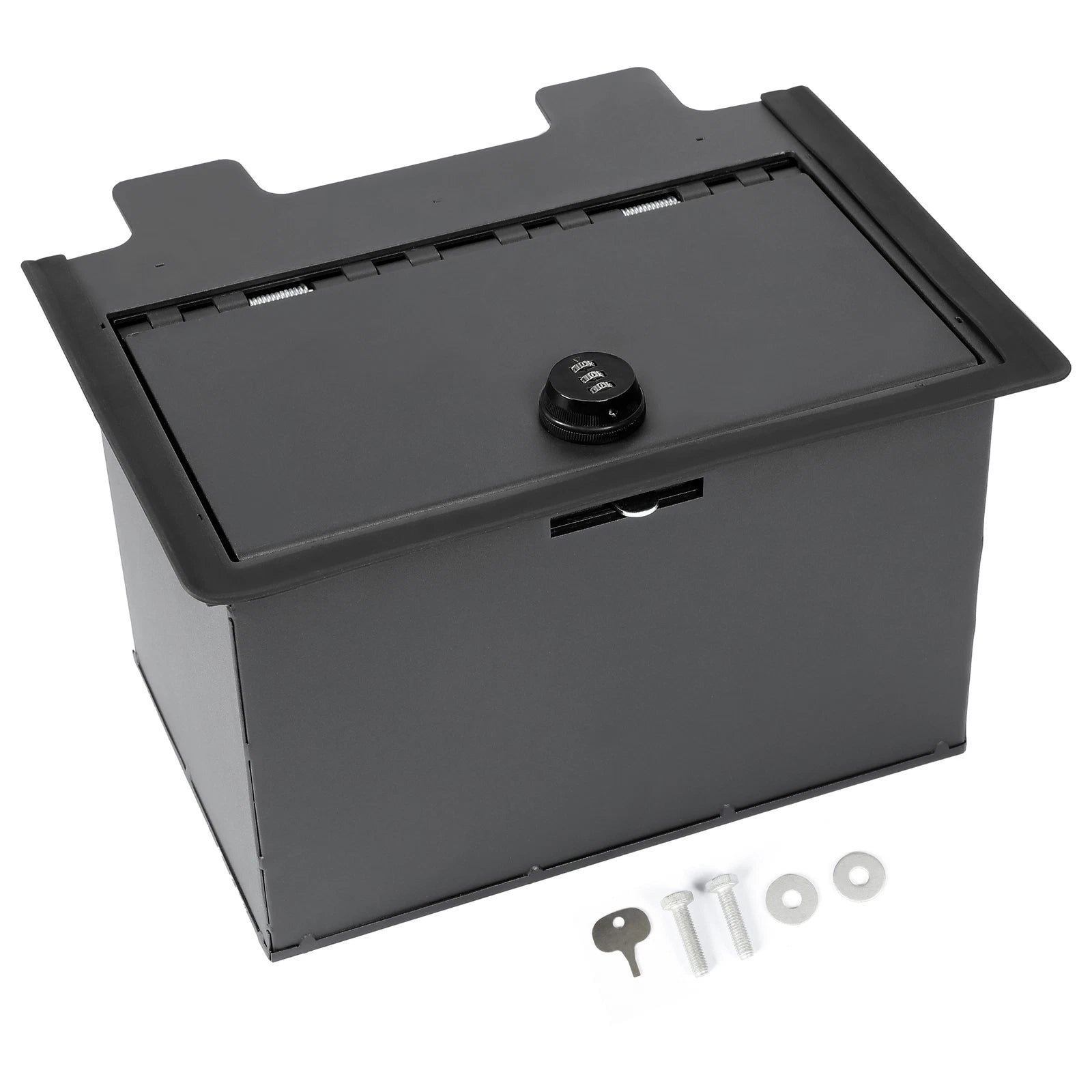 Center Console Storage Safe Box with Lock for Chevy Silverado GMC Sierra 1500 (2019–2023)