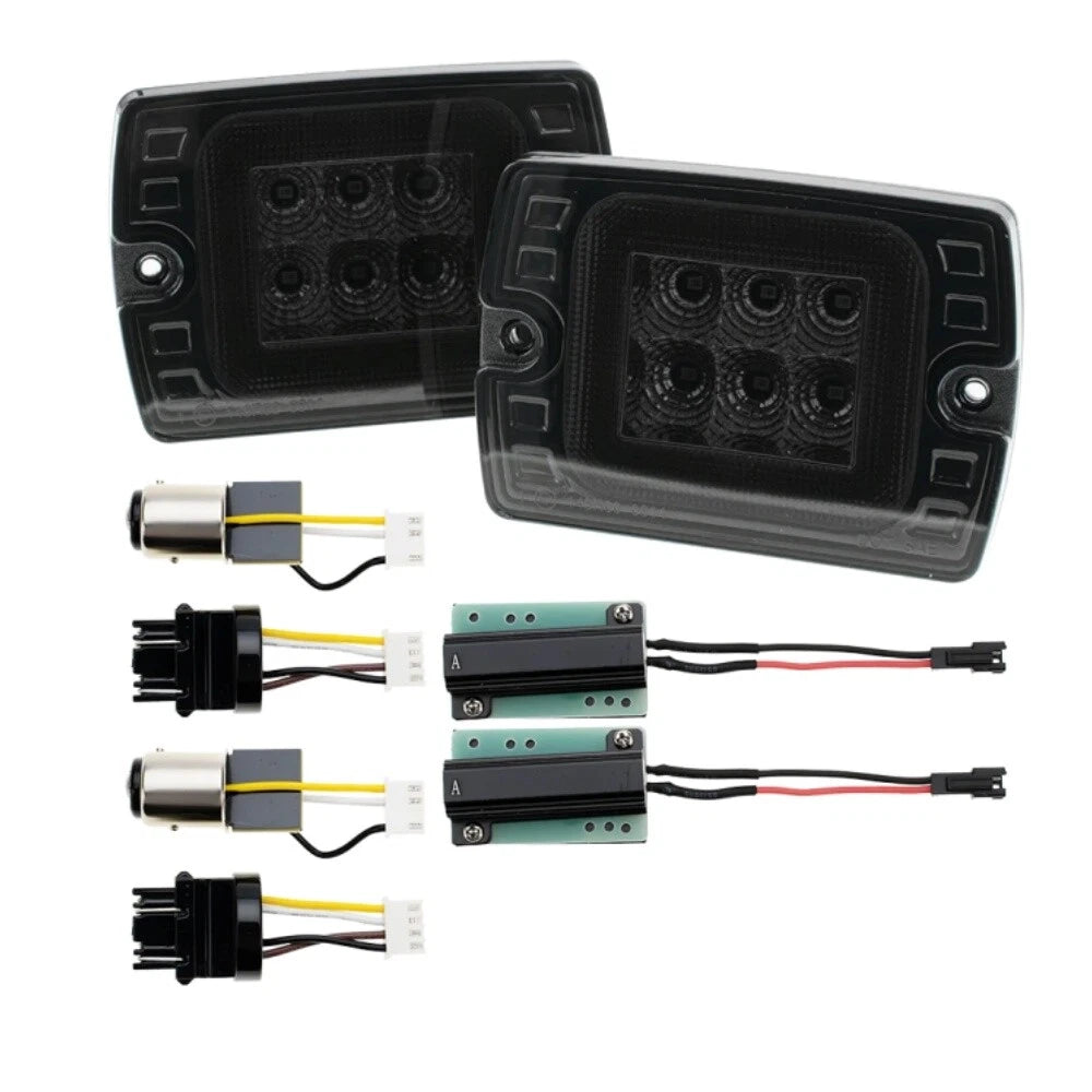 Smoke Front Corner Turn Signal DRL Parking Light for Jeep Wrangler YJ (1987–1995)
