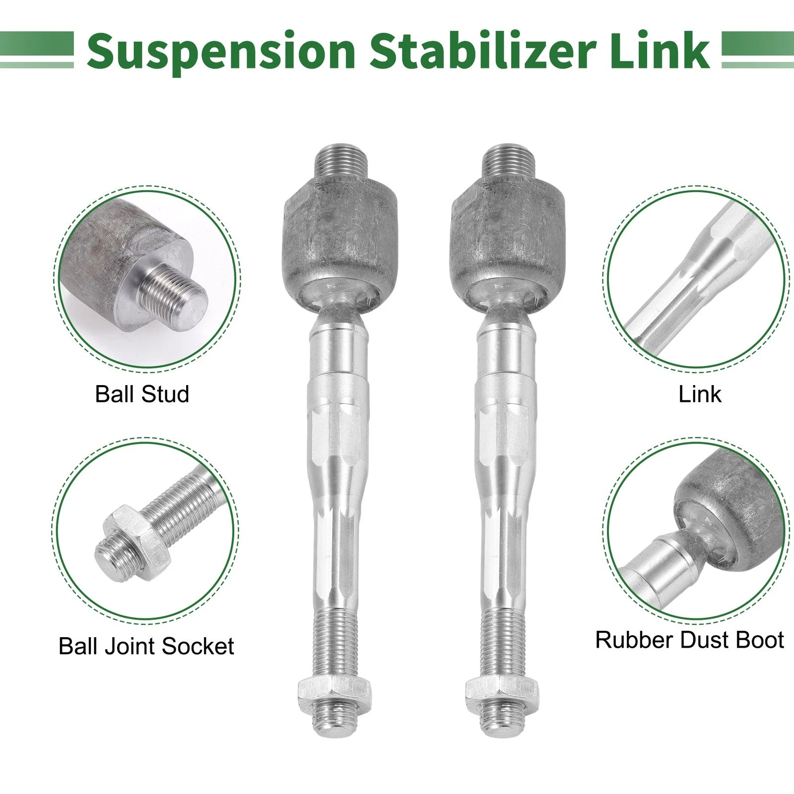 8pcs Front Suspension Kit Tie Rod End Sway Bar Link Ball Joint for Honda Civic (2006–2011)