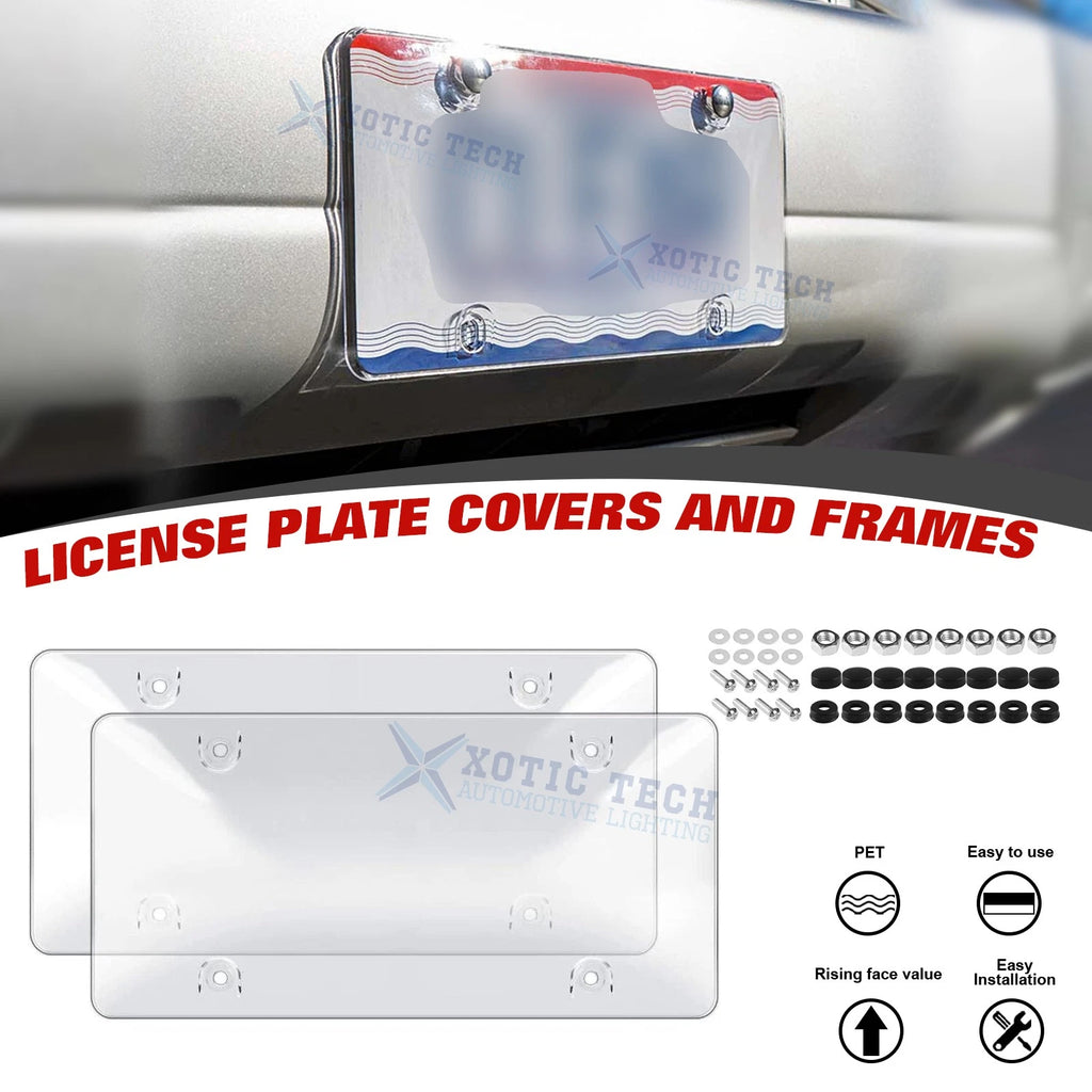 License Plate Cover Shield Holder Guard for Standard US Plates (Fit US)