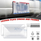 License Plate Cover Shield Holder Guard for Standard US Plates (Fit US)