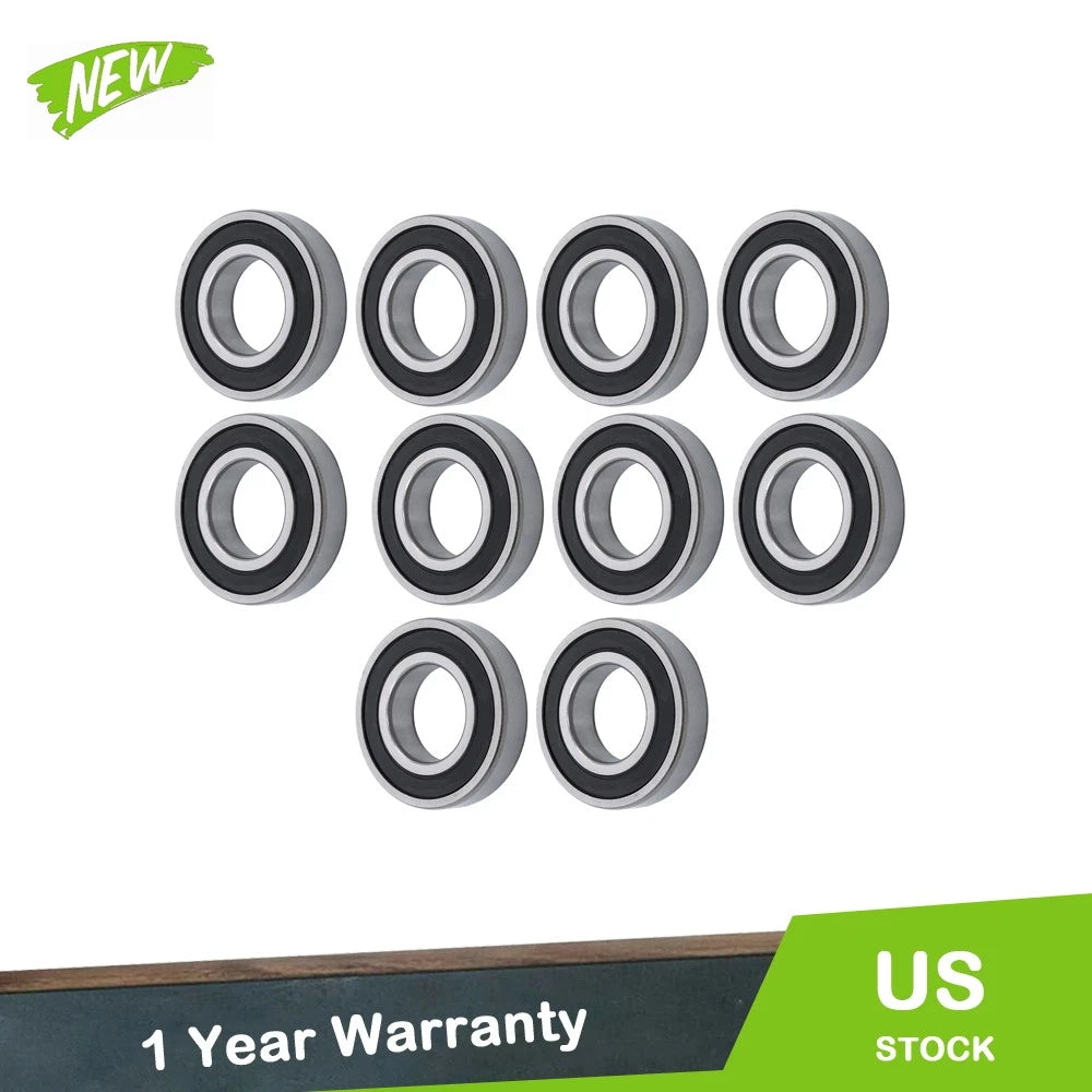 Set of 10 Deep Groove Ball Bearings 40mm x 80mm x 18mm Rubber Sealed
