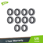 Set of 10 Deep Groove Ball Bearings 40mm x 80mm x 18mm Rubber Sealed