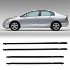 Set of 4 Weatherstrip Window Moulding Trim Seals for Honda Civic Sedan (2006–2011)