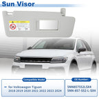 5NN-857-552-L-SX4 Right Sun Visor for Volkswagen Tiguan (2018–2024)