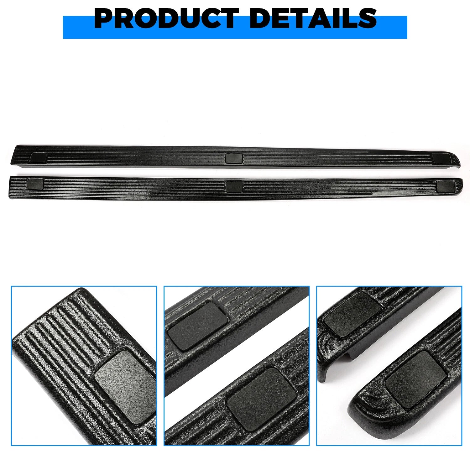 Set of 2 Side Rail Top Molding Covers for Ford F250 F350 Super Duty (2002–2016)