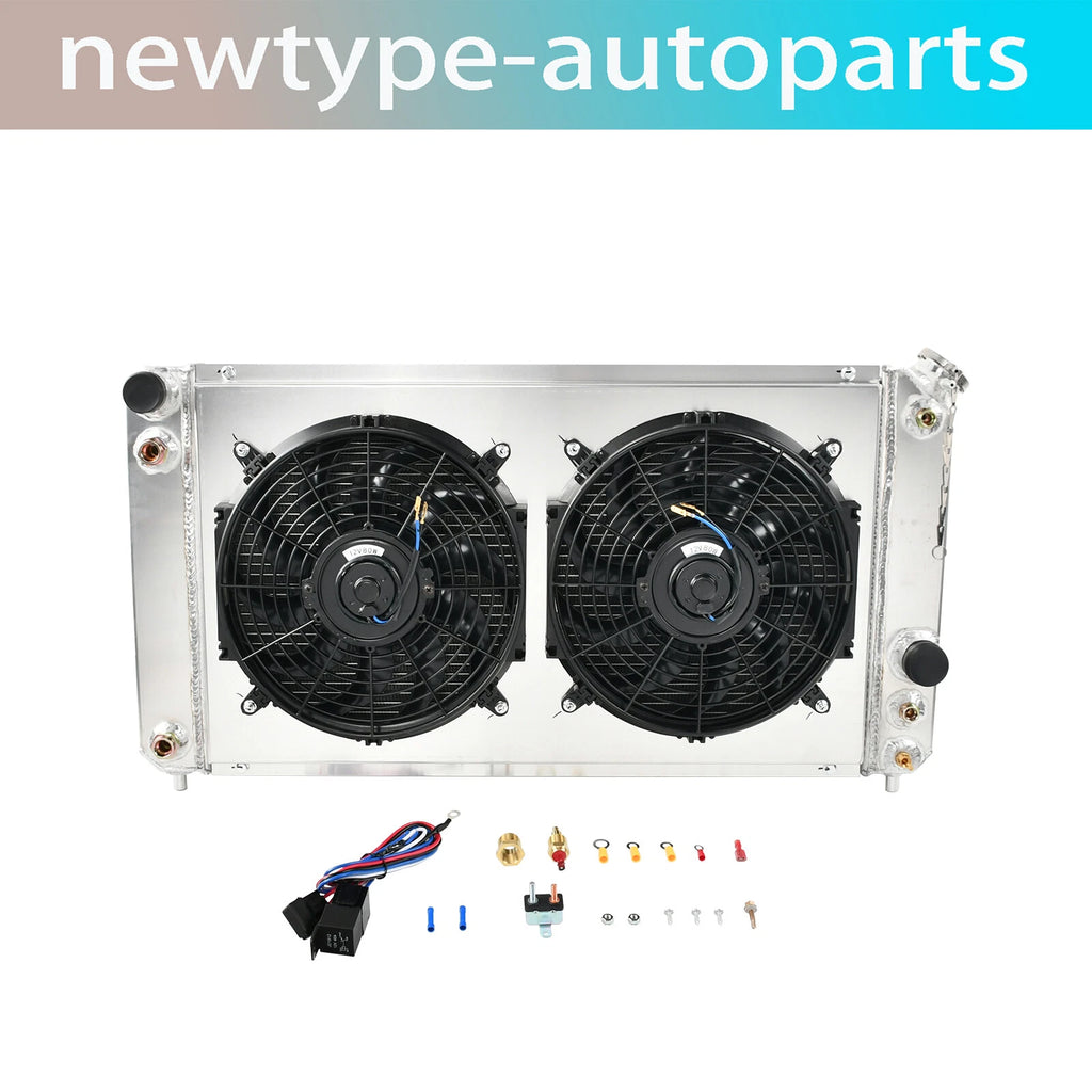 3Row Aluminum Radiator Shroud Fan for Chevy Impala/El Camino (1963–1968)