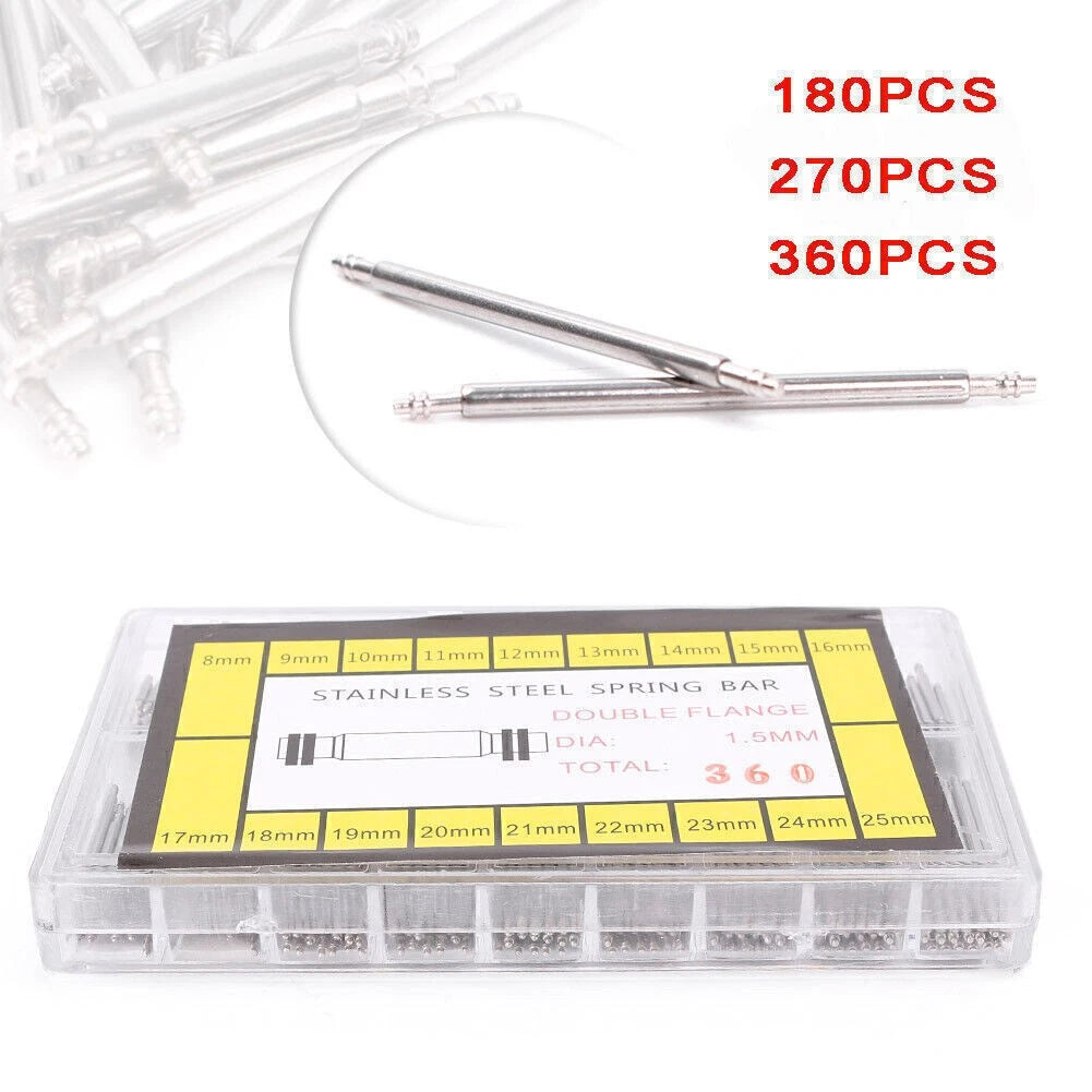 360pcs Watch Band Spring Bars for (8-25mm)