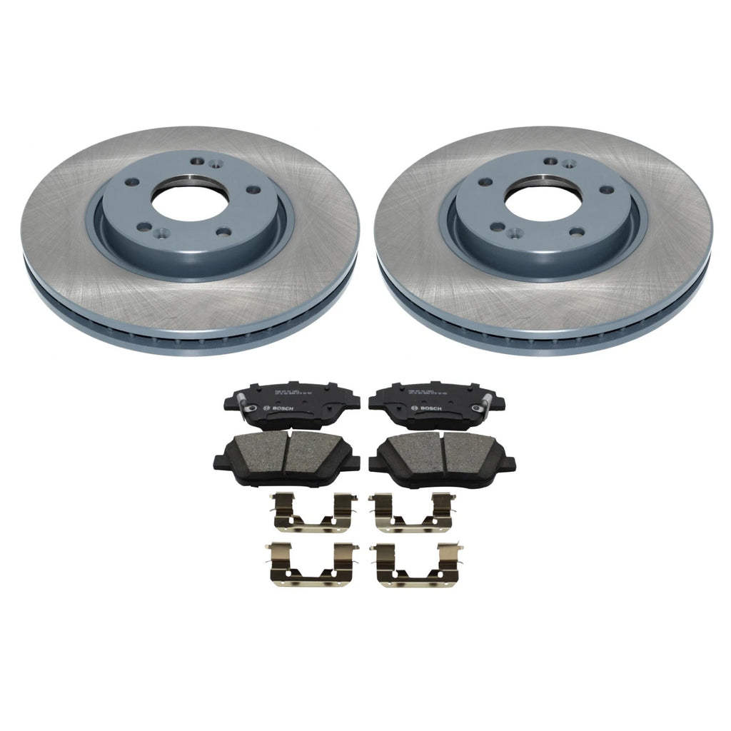 DuraGo Front Rotors & Bosch QuietCast Ceramic Brake Pads for Kia Optima