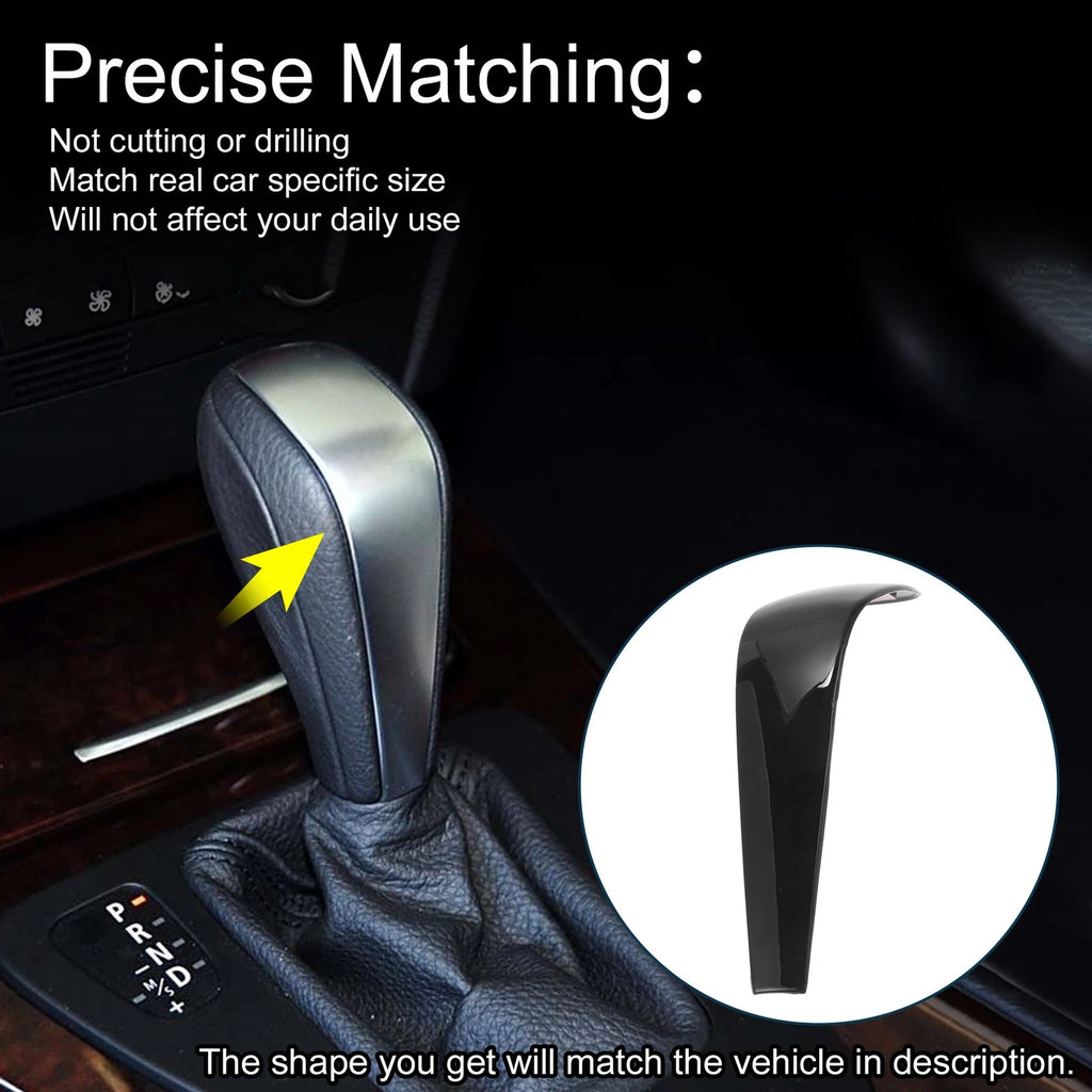 ABS Gear Shift Knob Cover Sticker for BMW 1 3 Series Z4 X1 (E90 E92) Black