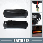 LED Side Marker Amber Light for Honda CR-V 1997-2000 (2 x Smoked Lenses)