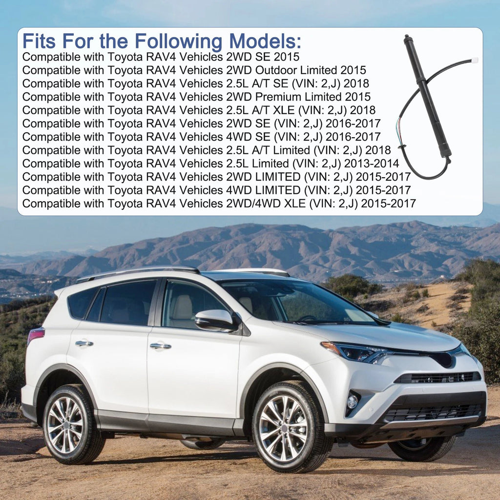 Set of 2 Rear Tailgate Lift Support Struts for Toyota RAV4 (2013–2018)