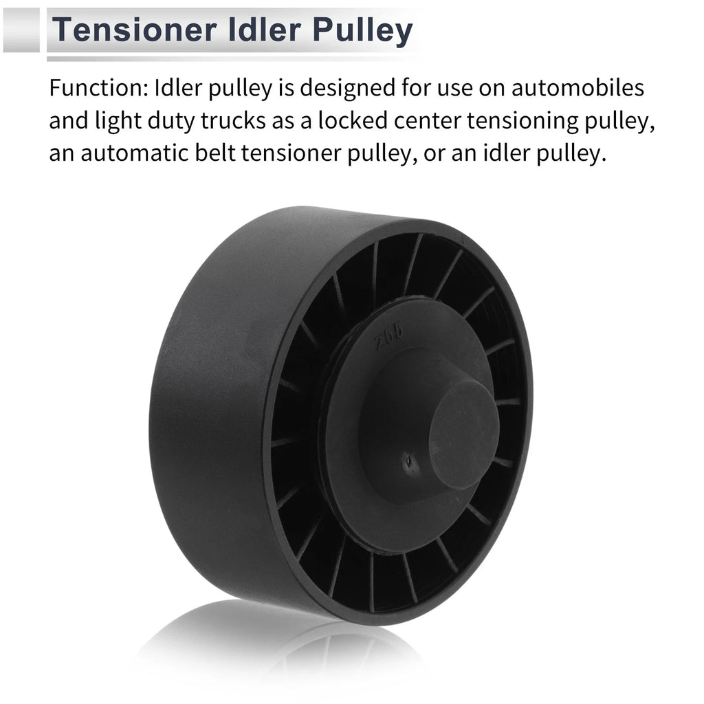 Drive Belt Idler Pulley for Volkswagen Beetle (1998–2004) No. 038145276 Plastic Black