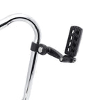 Black Dominator FootPeg 1.25" with Arched Mounting Bracket for Harley Softail
