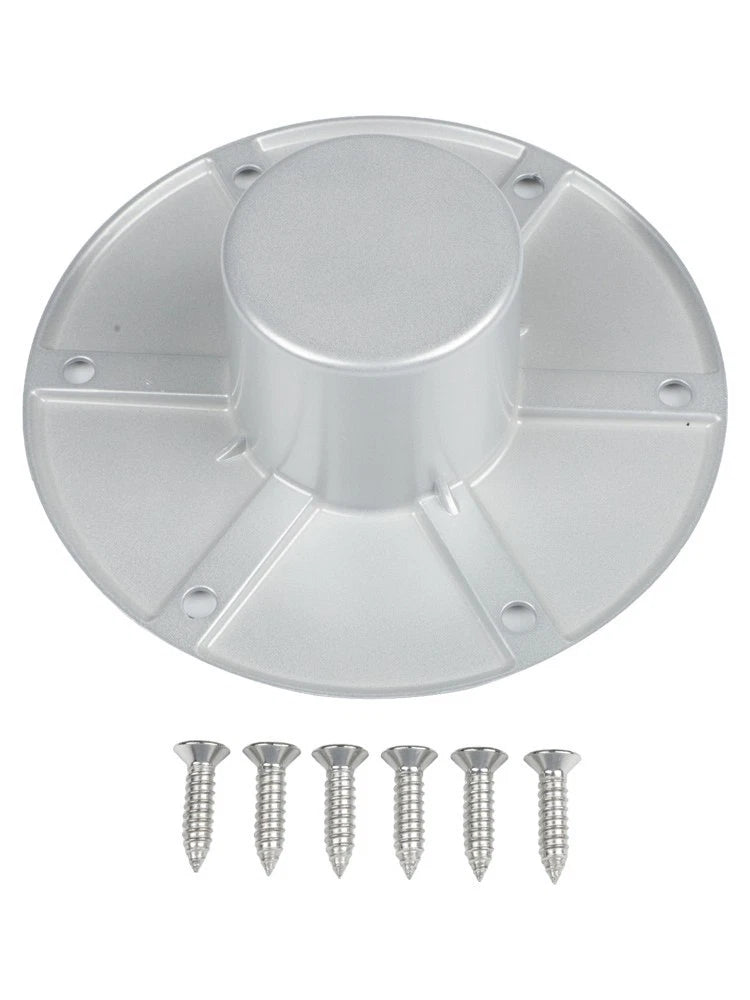 Set of 5 Round Flush Mount Aluminum Table Leg Bases for RV Boat Trailer
