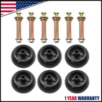 6Pk 5" Anti-Scalp Deck Wheel Kit for Exmark (Fits 103-3168, 103-4051, 103-7263, 109-9011)