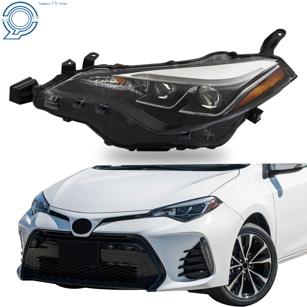 LED Headlight for Toyota Corolla SE XSE XLE (2017-2019) Black Left Side