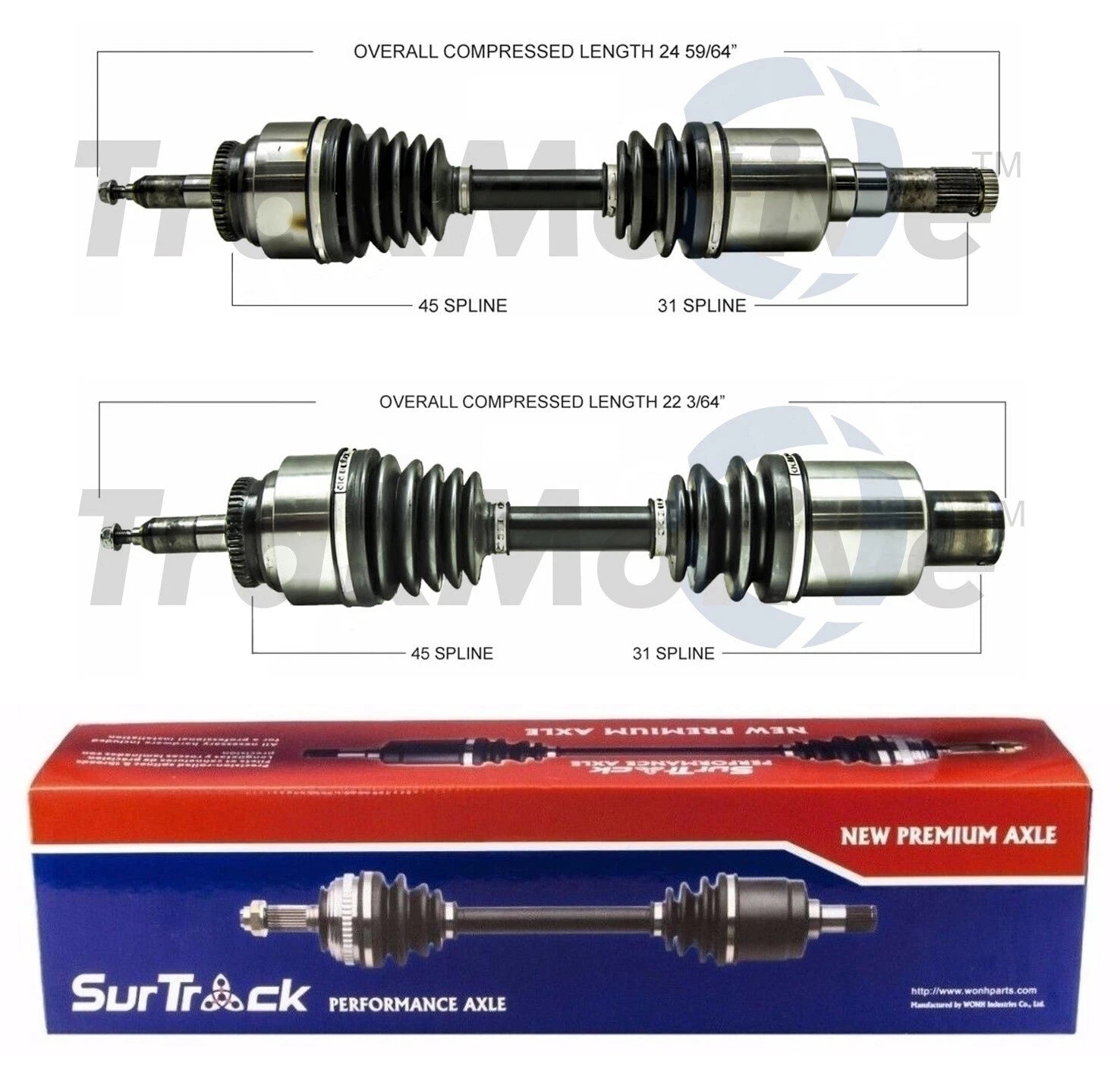 Set of 2 Front CV Axle Shafts for Ford Expedition F-150 Lincoln Navigator