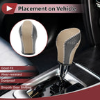 Gear Shift Knob Cover for Nissan Maxima (1 Pc, Black Beige Faux Leather)