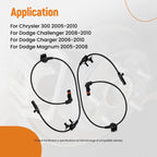 2X Front Side ABS Wheel Speed Sensor for Chrysler 300 Dodge Challenger (2005–2010)