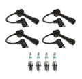 Denso 7mm Wire Set & 4 Iridium Power Spark Plugs for Mazda 1.6L 1.8L