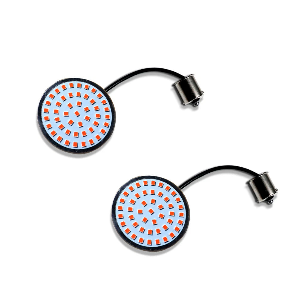 2X 48-LED 2" Red Rear Turn Signal Lights for Harley Road King Electra Glide