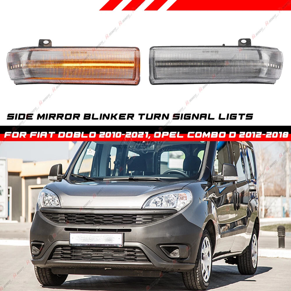 Sequential Turn Signal Light Lamps for Fiat Doblo (2010–2017)