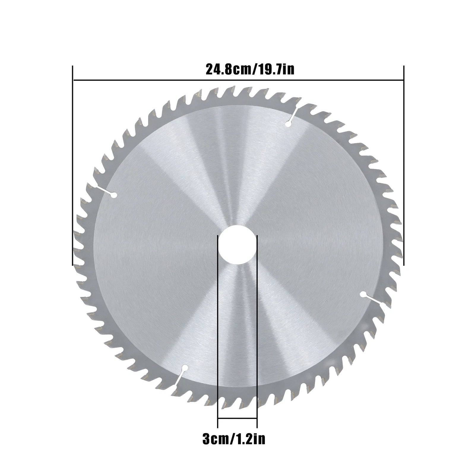 10" Saw Blade for Industrial Use (Carbide Teeth, Silver Coating)