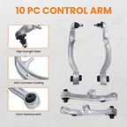 Set of 10 Lower Control Arms for Nissan G35 350Z (2003–2009)