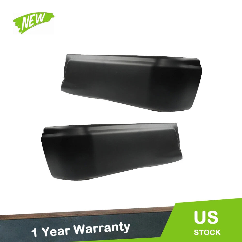 Set of 2 Primered Steel Rear Bumper Ends for Ford F150 (2015–2020)