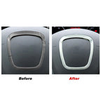 Chrome Steering Center Logo Ring Frame Trim Sticker for Audi A3 A4 A5 A6 Q5 Q7 (2015-2023)