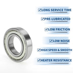 6209ZZ Deep Groove Ball Bearing for Scooter Skateboard Wheel (P6)