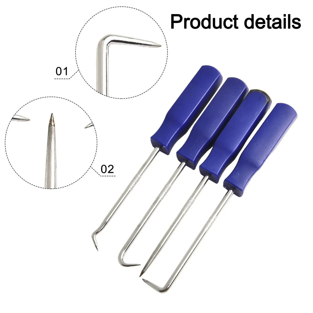 4 x Car Hook Set O Ring Oil Seal Gasket Puller Remover Hand Tool