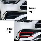 4X Black Front Bumper Splitter Canard for Mercedes Benz C-Class (2022–2023)