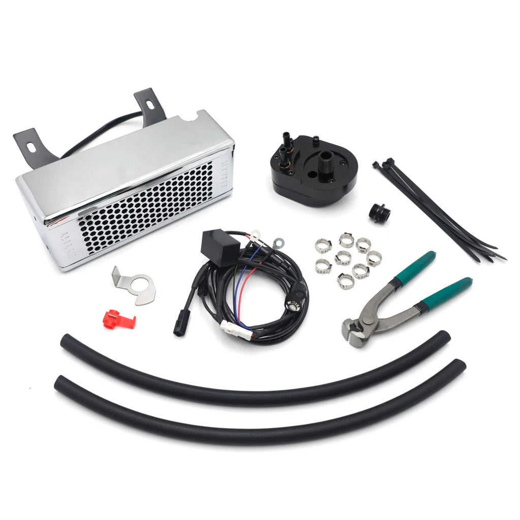 Chrome Reefer Oil Cooler Fan for Harley Touring (1987–2008)