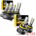 Set of 6 9005 9006 H11 LED Combo Headlight Fog Light Bulbs