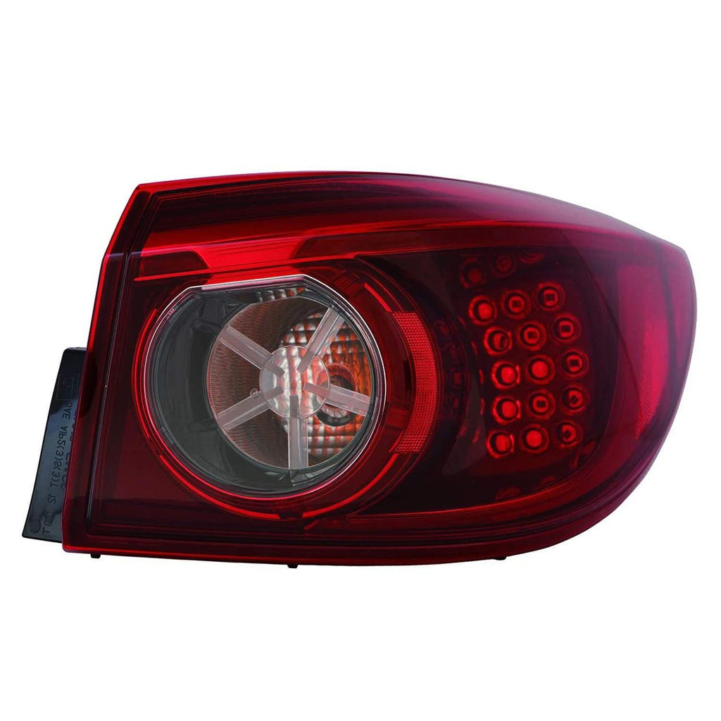 Outer Tail Light Assembly Replacement Passenger Side for Mazda 3 (2014–2016)