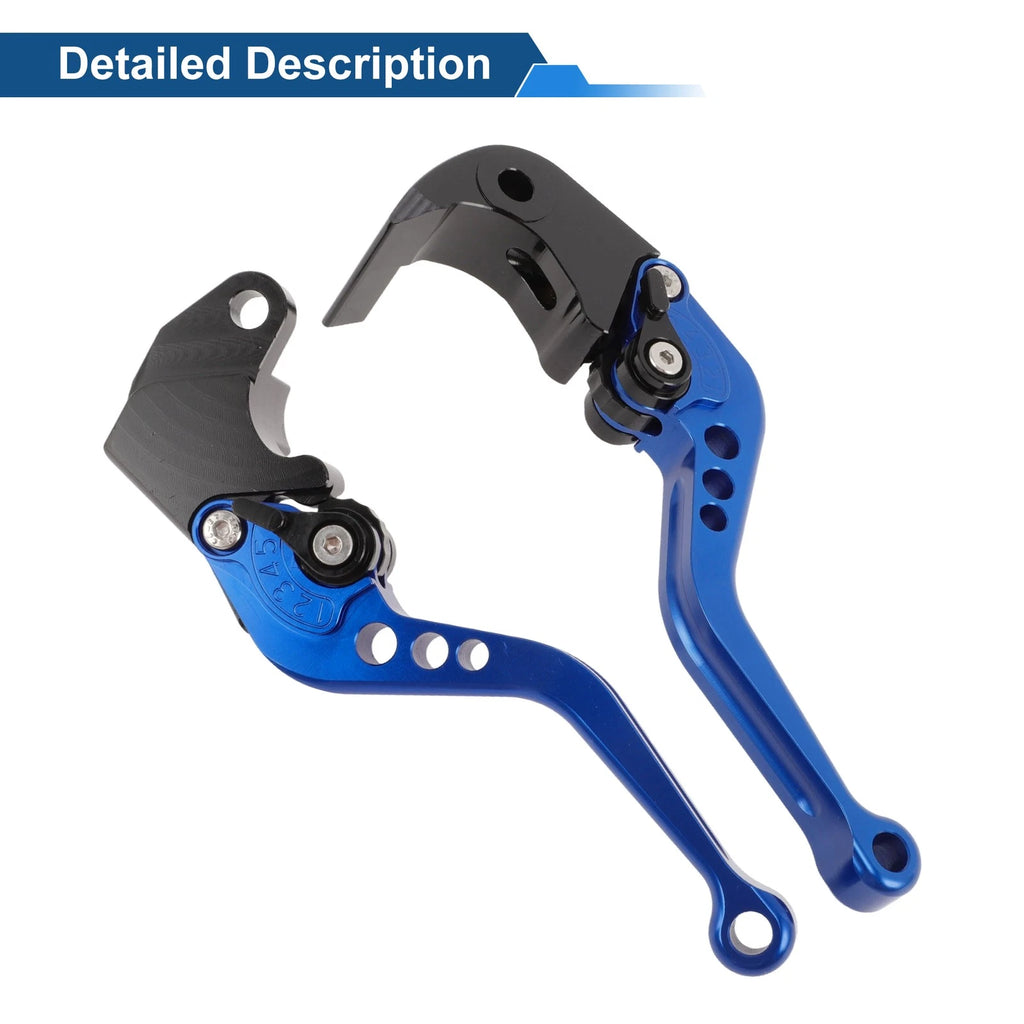 Adjustable Short Brake Clutch Levers 1 Pair for Suzuki GSXR750 (2004–2005) Blue