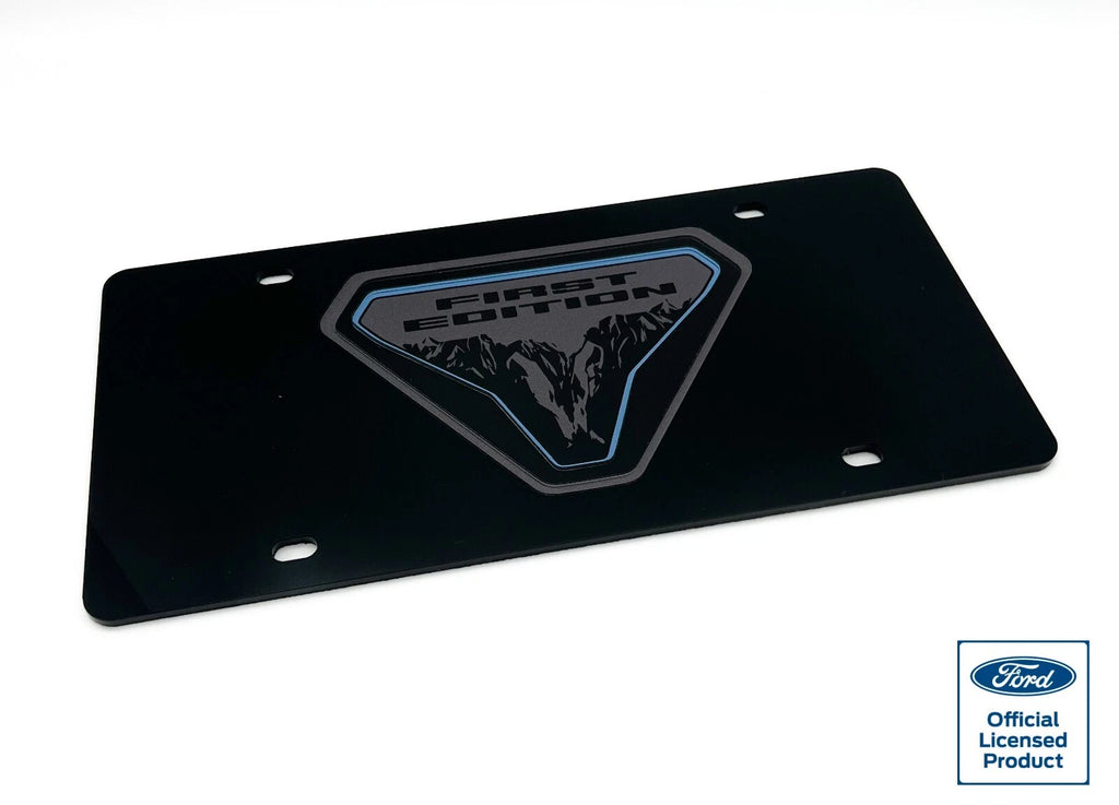 Black Acrylic License Plate for Ford Bronco First Edition Badge (2021–2024)