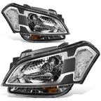 Headlight Lamp Pair for Kia Soul (2010–2011) Black Housing Clear Corner