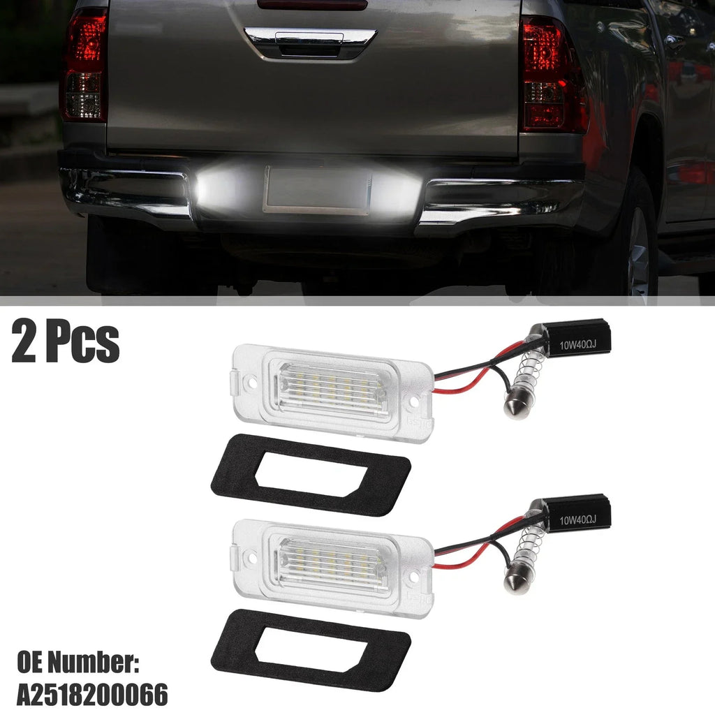 2 x LED License Plate Lights for Mercedes-Benz GL550 (2008-2012)