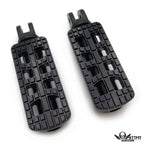 CNC Rider Footpegs for Harley Breakout FXBR (2018–2019) - Black, Raised Knubs