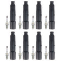 Set of 8 NGK V-Power Spark Plugs & Coil Boots for W140 CL500 S420 S500 SL500