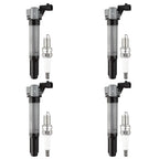 4X Ignition Coils + 4X Iridium Spark Plugs for Fiat 500 (2012–2016) C1815 3144