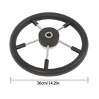5 Spoke Stainless Steel Steering Wheel for Yach (13-7/8 Inch)