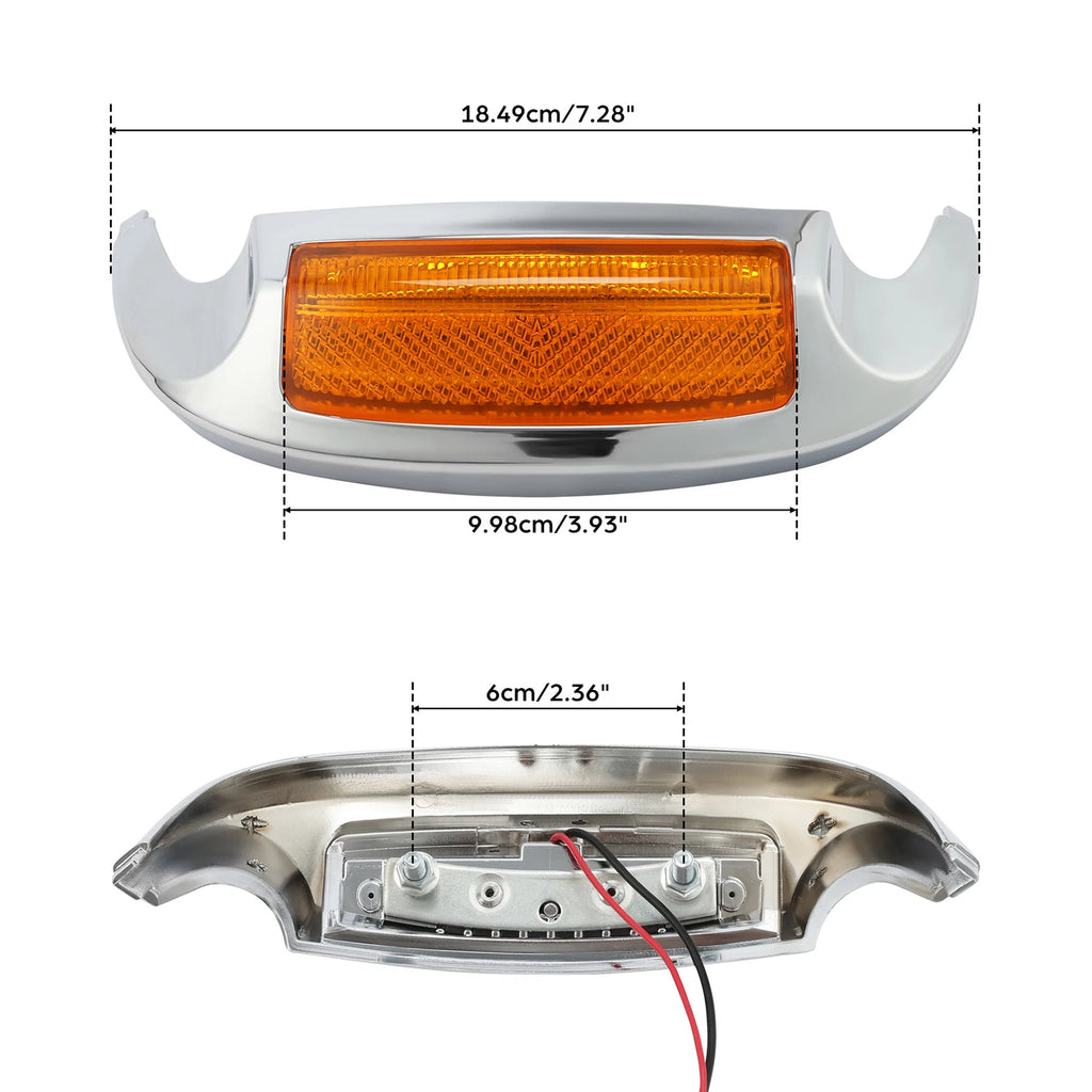 Front Fender Tip Orange Light for Harley Electra Glide Ultra Limited (2014–2024)
