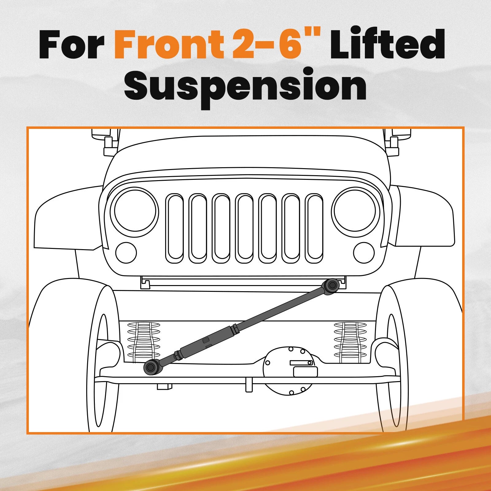 Adjustable Track Bar 2-6" Lift for Ford F-250 F-350 Super Duty (1999–2004)