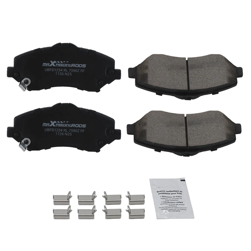 Set of 4 Front Ceramic Brake Pads for Dodge Grand Caravan (2008-2016)