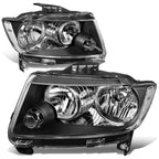 Pair of Black Housing Clear Side Headlights for Jeep Grand Cherokee WK2 (2011–2013)